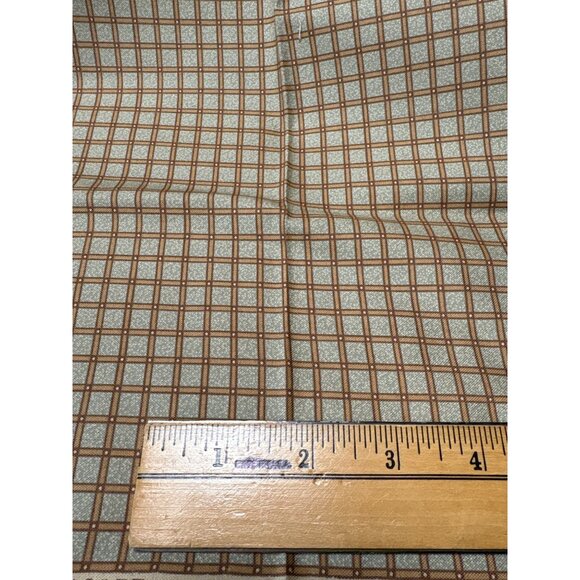 Brackman For Moda Cotton Fat Quarter 18x22 Plaid Sorghum Taffy Fabric P7024 Quil - Picture 4 of 6